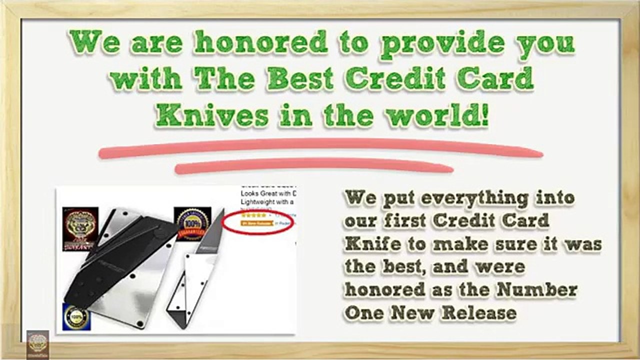 Credit Card Knife : The Number 1  Rated Credit Card Knife