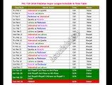 PSL T20 2016 Pakistan Super League Schedule & Time Table