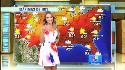 Yanet Garcia and Ximena Cordoba USA Weather 07-Jul-2015 HD