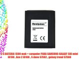 2 X BATERIA 1500 mah   cargador PARA SAMSUNG GALAXY SIII mini i8190  Ace 2 i8160  S duos S7562