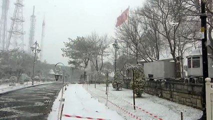 Çamlıca’dan kar manzaraları