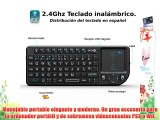 Rii K01  mini teclado inal?mbrico RF con rat?n touchpad y puntero l?ser/Pantalla retroiluminada(layout