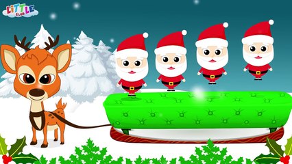 Video herunterladen: Five Little Santas Jumping on the Bed Nursery Rhyme - Christmas Song