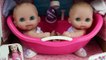 Twin Baby Dolls Bathtime Lil Cutesies Babies Bathtube w/ Shower How to Bath a Baby Doll Toy Vid