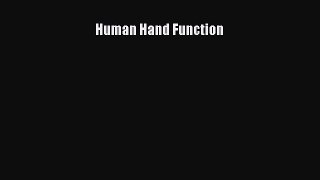 [Téléchargement PDF] Human Hand Function