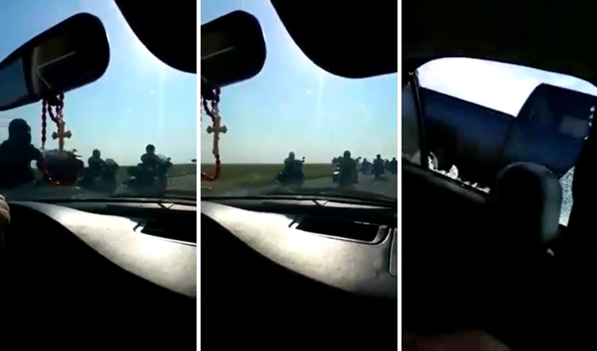Motosiklet Çetesi Arabalarının Camını Kırdı