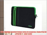 COOL BANANAS RainSuit Stripes bolsa de neopreno. Funda iPad Air y iPad Air 2 - color verde