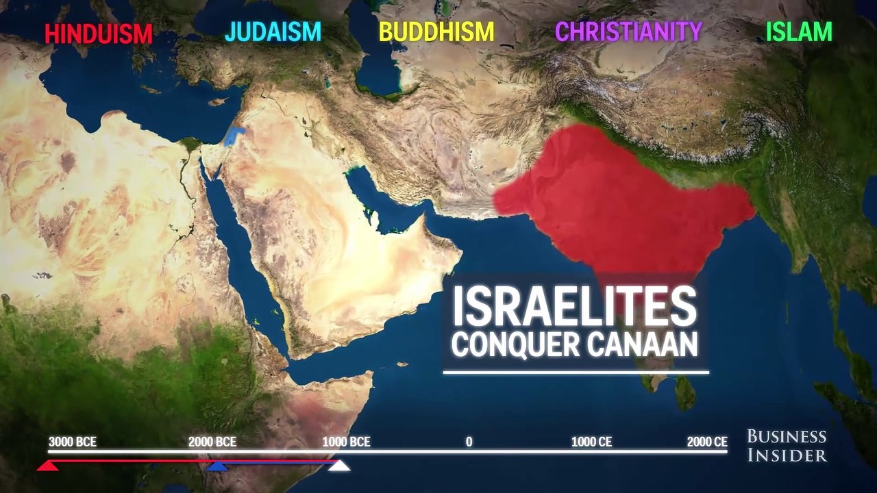 L'expansion des religions monothéistes depuis leur apparition