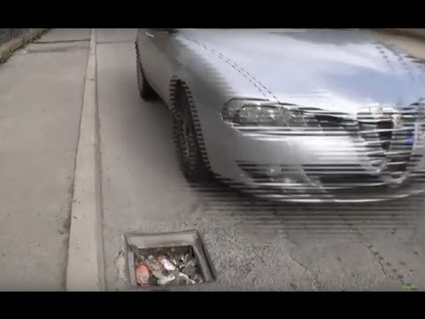 Aversa (CE) - La caditoia trappola in Via Fermi (02.02.16)