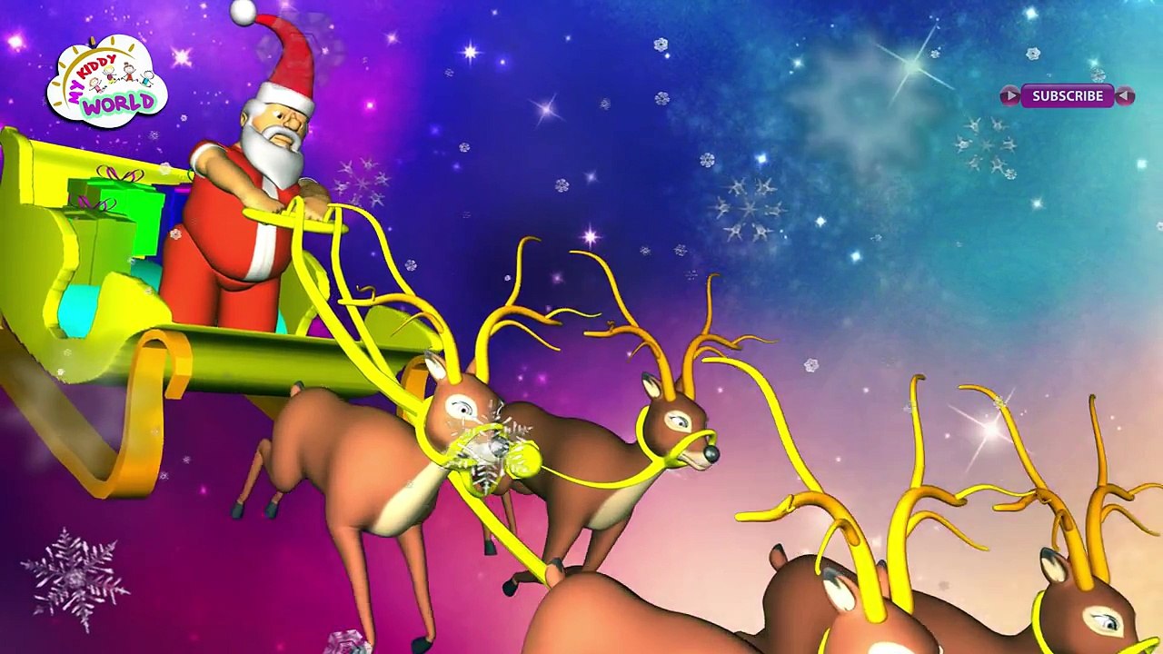 Santa Claus is Coming to Town in 3D | Kids Christmas Song