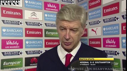 Arsenal 0-0 Southampton - Arsene Wenger Post Match Interview - Feels 'Guilty' After draw