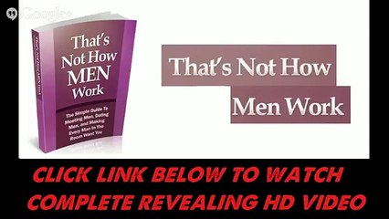 Thats Not How Men Work Program | Thats not how men work Bonus