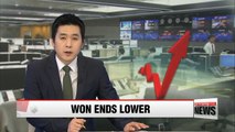 Korean won ends at lowest level against U.S. dollar in nearly 6 years