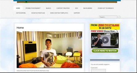 Work From No Home Inside Member Area | By Peng Joon