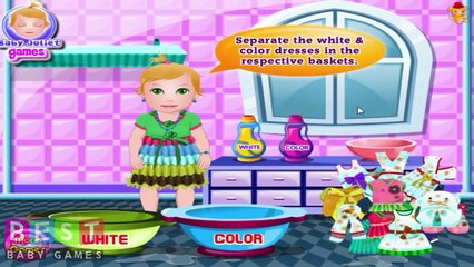 ღ Baby Juliet Washing Clothes 3D Movie TV Show - Baby Game for Kids