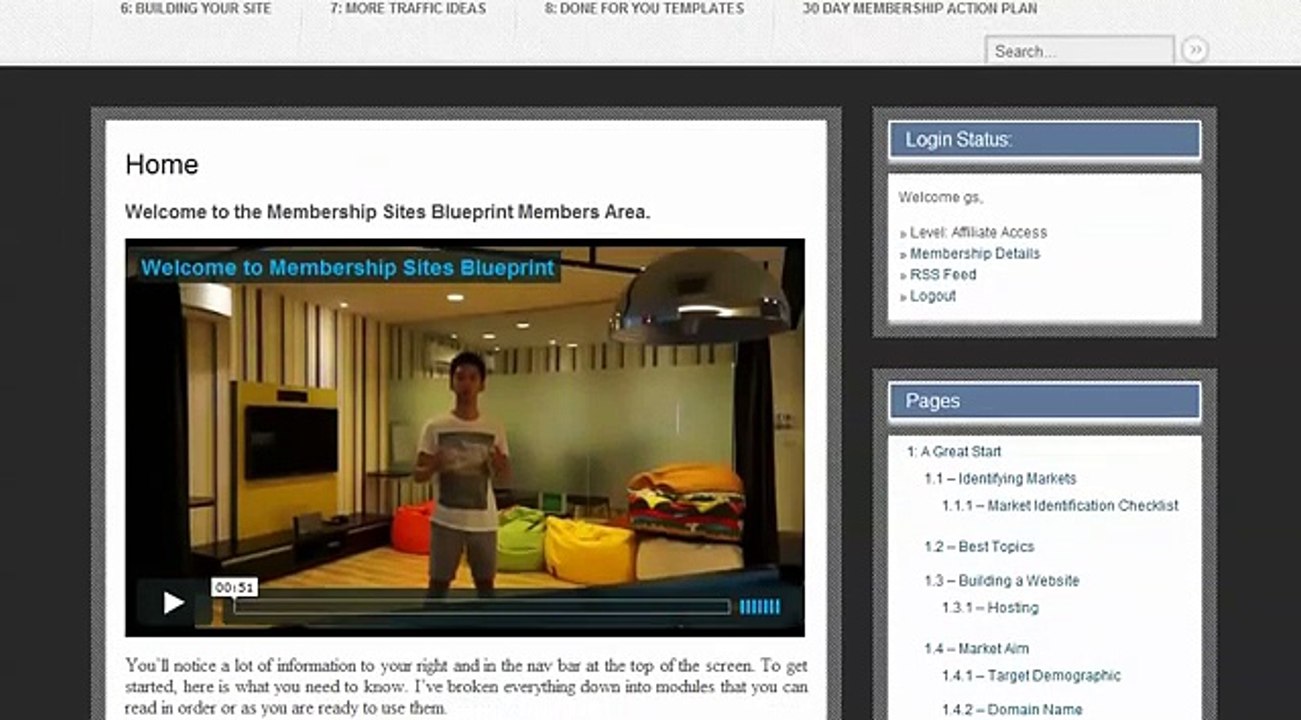 ***Seven Exclusive Bonuses + Membership Sites Blueprint Member's Area Review***
