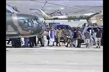 PM NAWAZ SHARIF'S arrival at Hoshab today