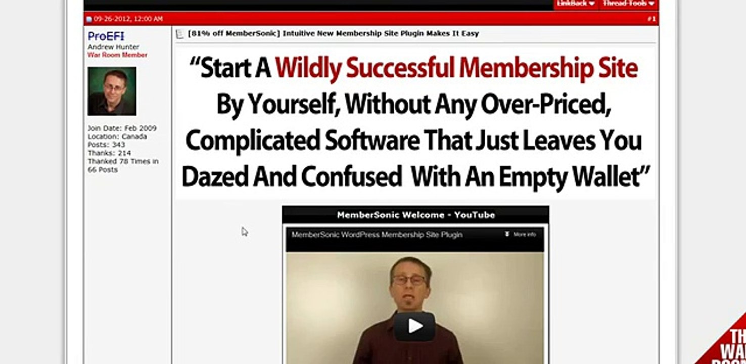 Member Sonic Wordpress Plugin Demo - Wishlist Member Who???
