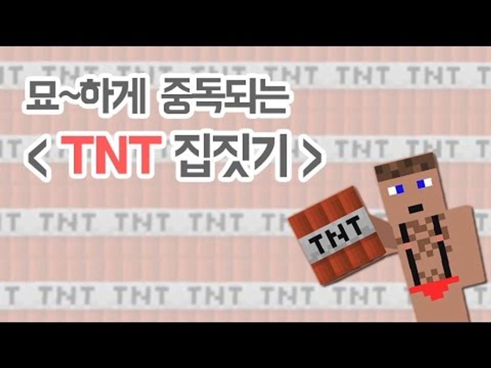 (마인크래프트) 묘하게 중독되는 TNT집짓기 영상 - 양띵TV후추