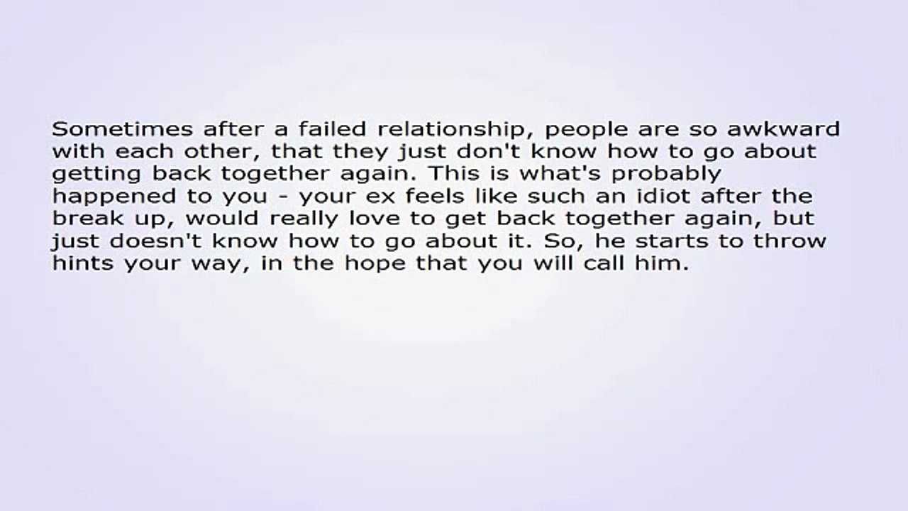 Getting Him Back - What Are the Signs That He Still Loves You?