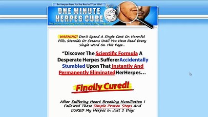 The One Minute Herpes Cure Reviews-Is it Scam or Does it Work?