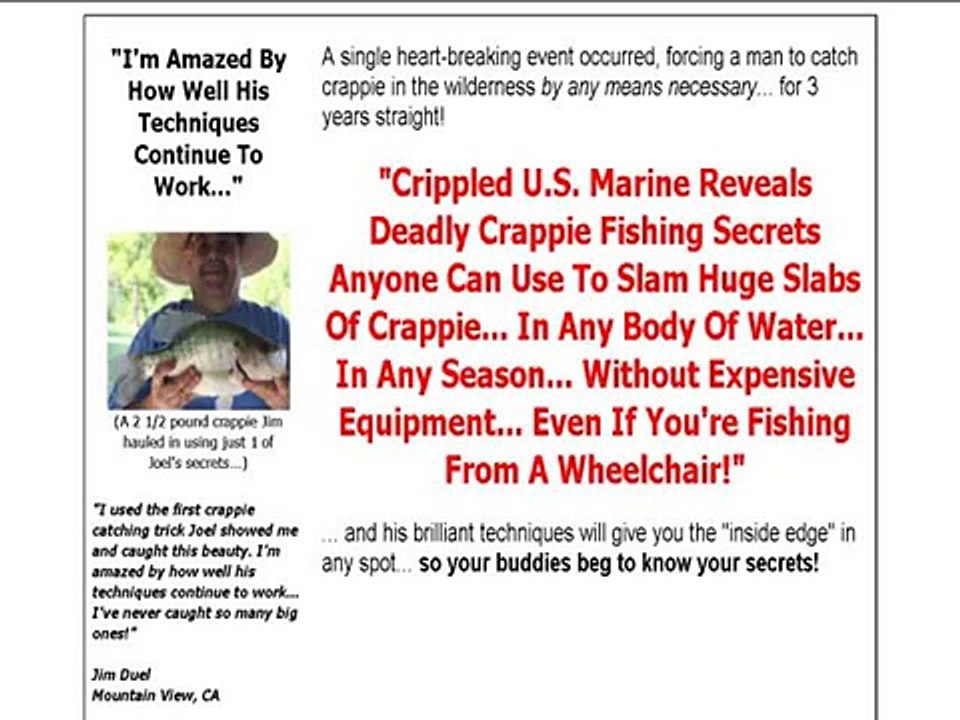 Instant Crappie Catching Tricks