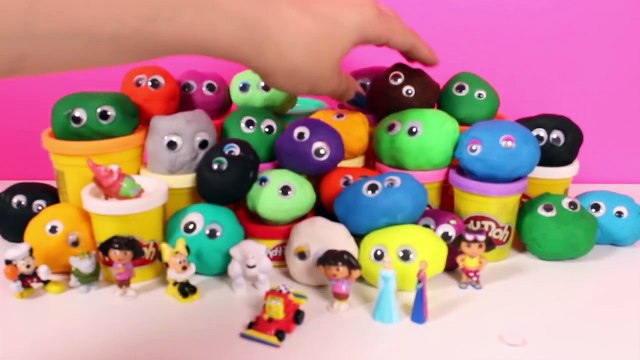 Play Doh Surprise Eggs Peppa Pig Frozen Mickey Mouse Spiderman Minnie Masha Disney Huevos Sorpresa