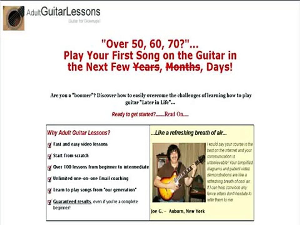 "Adult Guitar Lessons"