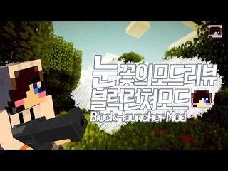 블럭들을 총으로 쏴볼 수 있다? 마인크래프트 블럭런쳐 모드 [양띵TV눈꽃]