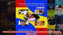 Download PDF  Children with Hearing Loss Developing Listening and Talking Birth to Six FULL FREE