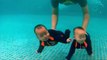5 Month Twin Babies Daily Swimming Underwater