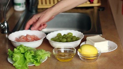 Салат с креветками и виноградом - Веррины