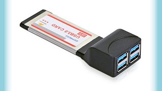 Donzo - Adaptador RJ45 Express Card Express Card auf 4 x USB 3.0