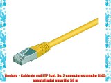 Goobay  - Cable de red FTP (cat. 5e 2 conectores macho RJ45 apantallado) amarillo 50 m