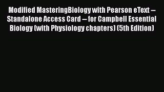 Modified MasteringBiology with Pearson eText -- Standalone Access Card -- for Campbell Essential