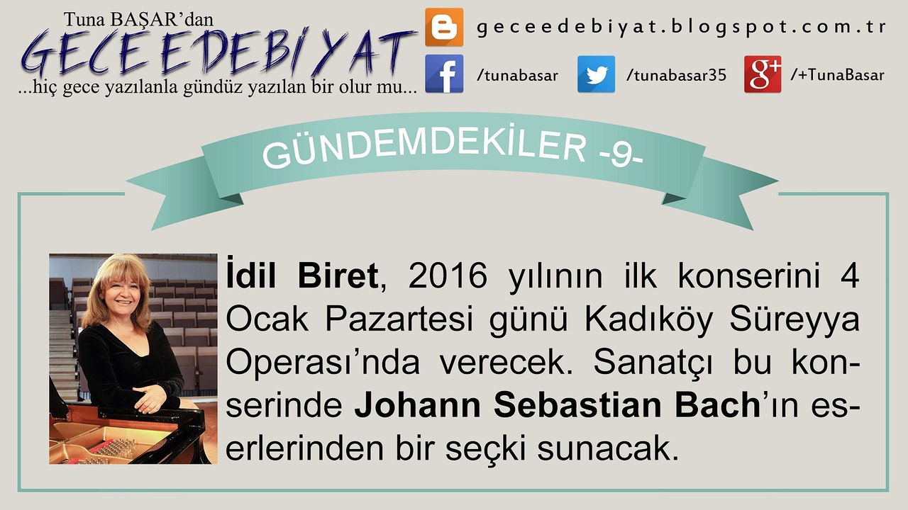 Gündemdekiler -9- | Kültür-Sanat | Haber | Tuna BAŞAR