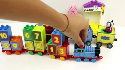 Peppa Pig Littles Train Numbers Play Doh Thomas The Train Station Toys Video