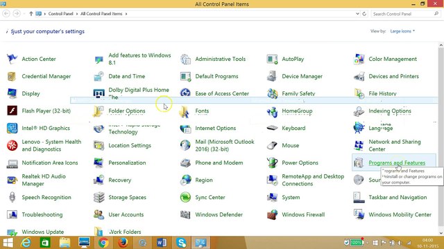 How to Uninstall a Program on Windows 8 or 8.1 ?