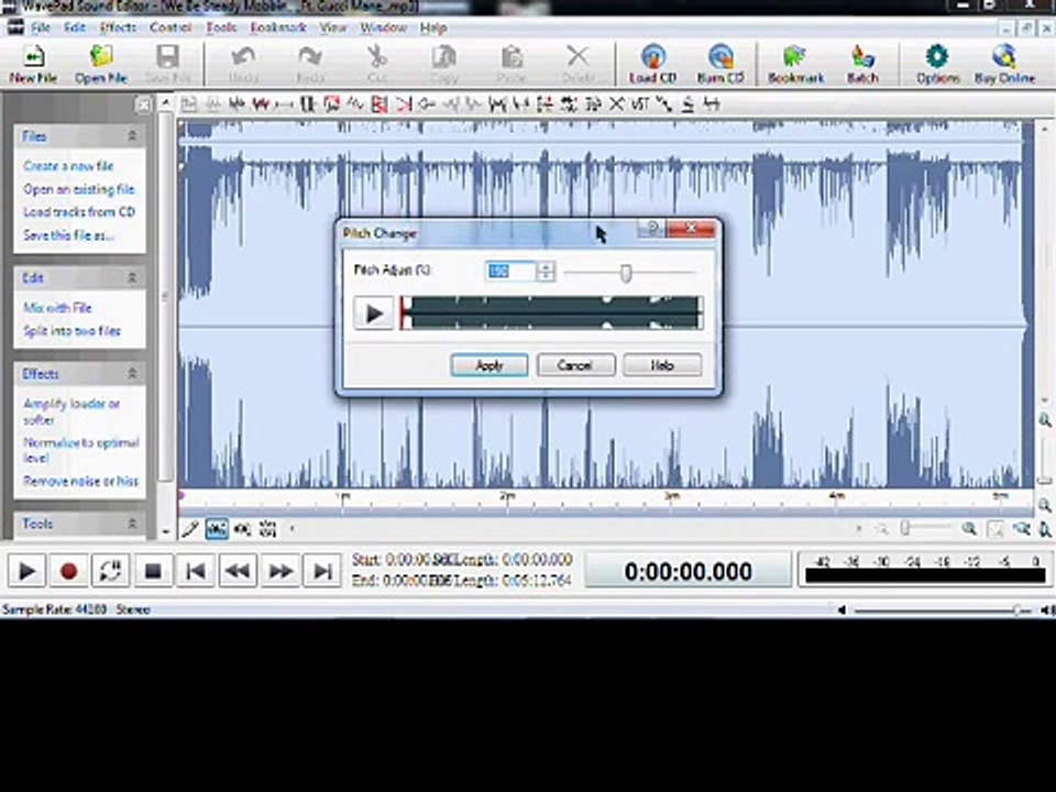 How to: Make Chipmunk Sounds using Wavepad Free Editor