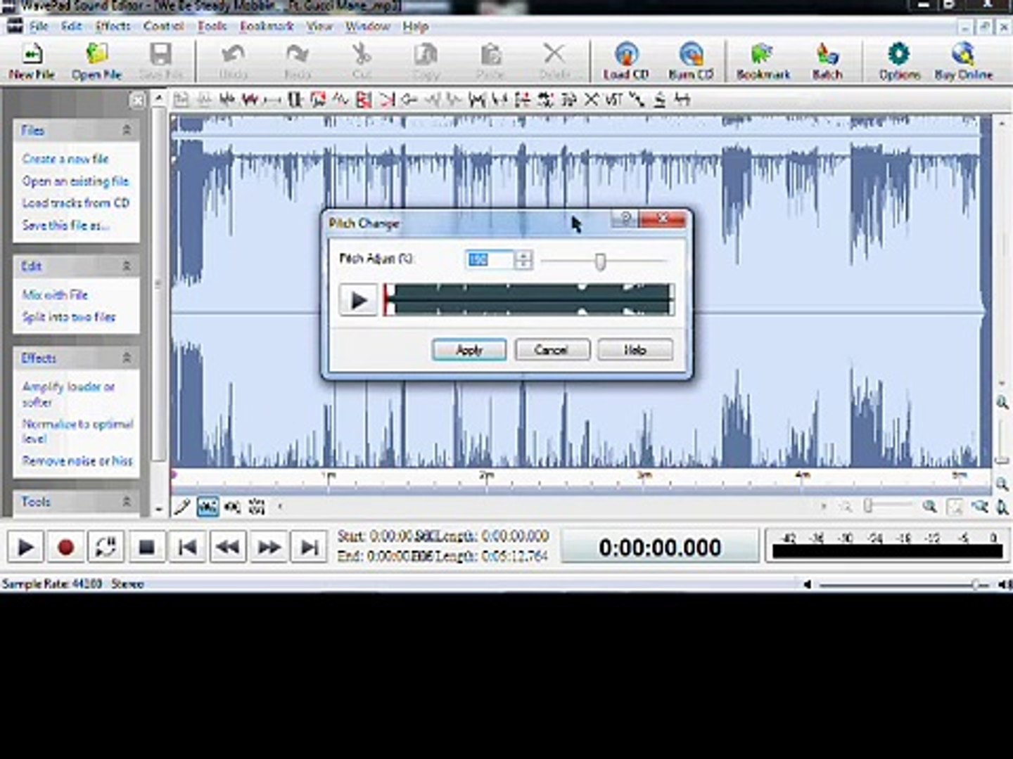 How to: Make Chipmunk Sounds using Wavepad Free Editor