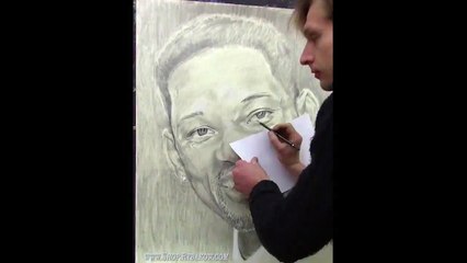 Милла Йовович - рисуем большой портрет пастелью! Milla Jovovich portrait.