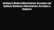 Stedman's Medical Abbreviations Acronyms and Symbols (Stedman's Abbreviations Acronyms & Symbols)