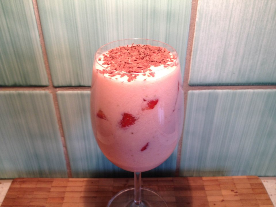 Erdbeer Mascarpone Creme - Blitz Dessert  Rezept zum selber machen