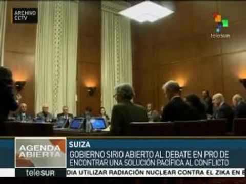 Suiza: continúan los diálogos de paz para Siria
