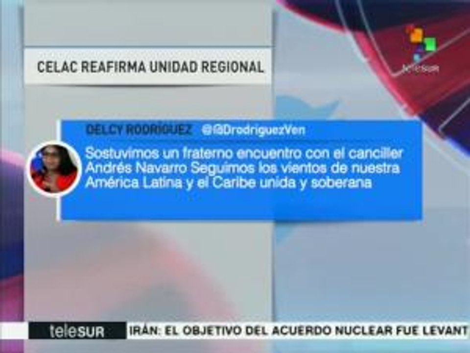 Delcy Rodríguez tuitea sobre la visita de CELAC a Haití