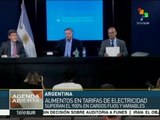 Argentina: tarifazos a la electricidad son de hasta 900%