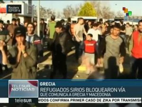 Grecia: refugiados protestan por dificultades para llegar a Macedonia