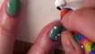 Маникюр на короткие ногти зеленый с белыми цветами Видео урок по дизайну ногтей Маникюр в домашних