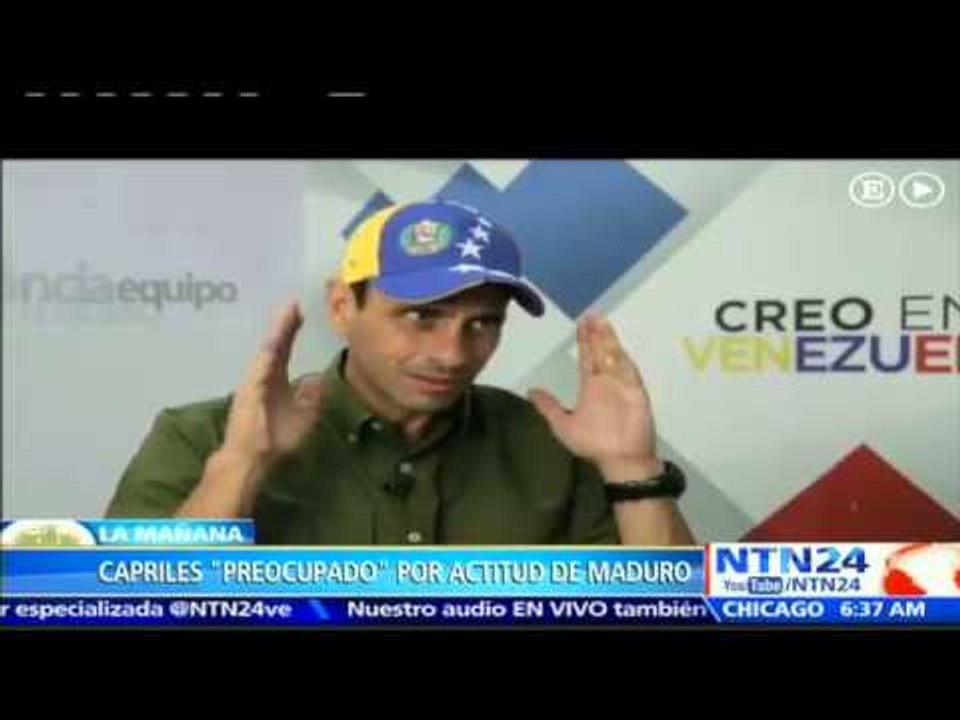 Capriles dice estar "sumamente preocupado" por la actitud de Maduro tras los comicios