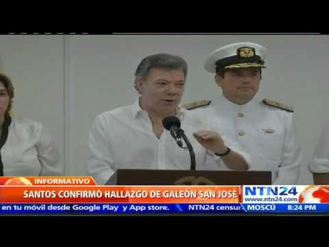 Juan Manuel Santos confirma el hallazgo del legendario galeón San José cerca de Cartagena de Indias